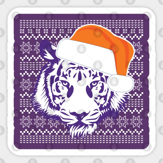 Clemson Ugly Christmas Sweater Christmas Sticker by TheShirtGypsy